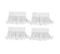 ibasenice 4pcs Lace Detachable False Sleeve for Women Soft Comfortable Chiffon Wristbands with French Style Lace Embellishment Easy to Wear Decorative Arm Accessories for Daily and Event