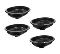 ibasenice 4pcs Large Oval Plastic Planter Pots with Drainage Holes, Gardening Bonsai Container Set for Indoor and Outdoor Use, Household and Orchid Plant Flowerpots, Low Profile 360#