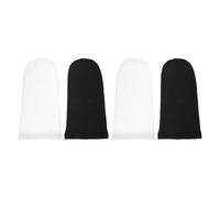 ibasenice 4pcs Long Tail Bonnets for Dreadlocks Unisex Hair Care Hat Soft Polyester Sleep Cap No-forehead Mark Night Wave-making Headwraps for Men Women Black White