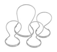 ibasenice 4pcs Metal Guitar Finger Picks with Ergonomic Design for Excellent Sound Transmission, Suitable for Guitar and Banjo Playing, Thumb Fingerpicking Accessories in Silver