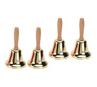 ibasenice 4pcs Metal Service Bell for Wedding Decoration Stylish Reception Hand Bell