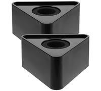 ibasenice 4pcs Mic Logo Flag Station for Wireless Microphone Abs Injection Molding Interview Mic Creative Design