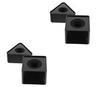 ibasenice 4pcs Microphone Logo Flags Interview Mic Station Cube Easy to Stickers for Professional Reporting and Broadcasting