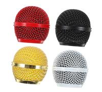 ibasenice 4pcs Microphone Mesh Metal Microphone Grill Replacement for Enhanced Sound Quality Aesthetic Upgrade for Easy Installation and Cleaning Compatible Various