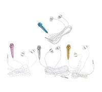 ibasenice 4pcs Mini Microphone for Phone Portable Tiny Microphone Clip for Singing Small Mic Tablet Mini Mic