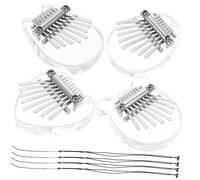 ibasenice 4pcs Mini Thumb Piano Portable Finger Piano for Beginners Lightweight Musical Instrument for Boys and Girls Includes Cute Designs Bear Water Drop Cat Heart