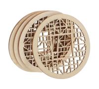 ibasenice 4pcs Mini Wooden Windows for DIY Mini House Model Chinese Architectural Style Pretend Play Decor Small House Tool Miniature Crafting Accessories