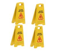 ibasenice 4pcs Miniature Wet Floor Signs for Dollhouse with Authentic Plastic Build Realistic Safety Caution Boards for Playtime Learning and Diorama Decoration
