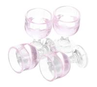 ibasenice 4Pcs Miniature Wine Glasses Dollhouse Decorations Realistic Cocktail Glasses Dollhouse Accessories for Role Playing and Creative Scenes