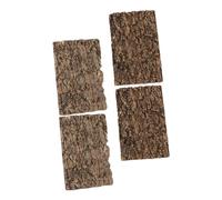 ibasenice 4pcs Natural Tree Bark for Reptiles Decorative Terrarium Background Safe Reptile Bark Decor for Lizard Tanks and Aquariums Durable and Chic Design