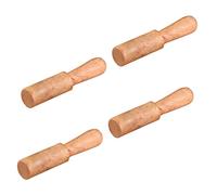 ibasenice 4Pcs Nepalese Buddha Singing Bowl Mallet Wooden Sound Bowl Stick Small 12CM Peach Wood Meditation Gong Hammer Portable and Practical for Travel