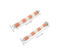 ibasenice 4PCS Parrot Chew Bird Perch Claw Grinding Rods Orange White Color, 15cm 20cm Length, 2cm-2.5cm Diameter Standing Sticks for Cockatiels Budgies Conures Bird Cage Accessories