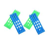 ibasenice 4pcs Pigeon Leg Band Stand Rack Space Saving Plastic Ring Holder for Racing Pigeon Foot Rings with Easy Installation Blue and Green Colors