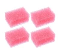 ibasenice 4pcs Pink Stipple Sponge Set for Special Effects Makeup, Soft Sponge Material Form Cuts and Covering Eyebrows Features, for Halloween and Stage Performance