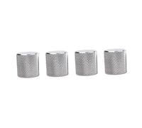 ibasenice 4pcs Plated Control Knobs Caps for Electric Guitar Tone Volume Control Chrome Finish Guitar Knobs for Volume and Tone