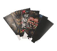 ibasenice 4Pcs Popcorn Boxes Party Snack Containers Paper Buckets for Movie Night Wedding Birthday Graduation with Decorative Happy Year Design