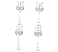 ibasenice 4pcs Portable Piccolo Lyre Music Stand Holder Clip for Marching Band Secure Clamp Design for Stability and Easy Practice for Musicians The Move