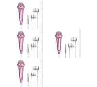 ibasenice 4pcs Portable Tiny Microphone Mini Recording Microphone for Singing Small Mic for Phone Tablet Mini Mic Portable Phonemic Adorable Phone Practical USB Karaoke Wireless