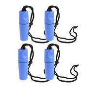 ibasenice 4pcs Portable Waterproof Dry Box for Spare Batteries and Money, Blue Plastic Watertight Storage Container with Crush Resistance, for Beach and River Drifting Outdoor Use