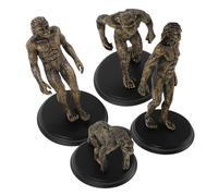 ibasenice 4pcs Primitive Human Evolution Models Plastic Teaching Figures for Classroom and Home Education Portable Caveman for History Learning and Storytelling