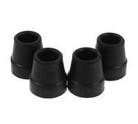ibasenice 4pcs Quad Cane Rubber Tips 16mm Non-Slip Replacement Feet for Walking Sticks Mobility Aids Seniors Black Rubber End Caps