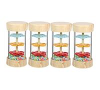 ibasenice 4pcs Rain Maker Stick Rain Sound Tube Toy for Boys and Girls Sensory Auditory Development Musical Instrument for Early Learning and Coordination Skills Indoor and
