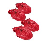 ibasenice 4pcs Realistic Halloween Bloody Heart Prop Creepy Simulation Human Organ Fake Body Parts For Haunted House Decorations Zombie Party Accessories And Scary Prank Toys