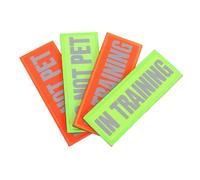 ibasenice 4pcs Reflective Dog Harness Patch Training and Security Dog Vest Accessories No Pet Tag Night Safety Pet Equipment for Service and Working Puppies