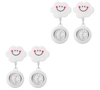 ibasenice 4pcs Retractable Pocket Watch Nurse Fob Watch Hanging Organizer Digital Material