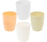 ibasenice 4pcs Reusable Bathroom Tumbler Cups Ergonomic Design Made of Sturdy Pp Material, Modern Minimalist Toothbrush Holder Suitable for Home and Bathroom Use