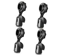 ibasenice 4pcs Rotatable Microphone Clip for Handheld Mic and Easy to Install for Meetings Presentations and Podcasting Conversion Nut for Standard Thread Accessories