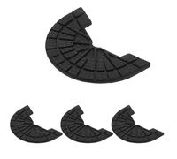 ibasenice 4pcs Shoe Heel Repair Rubber Pads Sole Shoe Protector Black 4mm Thick Self-Adhesive Rubber Anti-Slip for Sneakers Outdoor Activities DIY Women