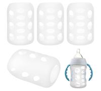ibasenice 4pcs Silicone Bottle Cap Lids for Bottles Breastfeeding Cover Protector Sleeves Glass Feeding Sleeve Milk