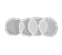 ibasenice 4pcs Silicone Coaster Mold Lightweight Simple Shape Epoxy Mold for Resin Easy to Store Compact Design Beautify Dinner Tables for Home and Office