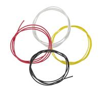 ibasenice 4pcs Silicone Covered Shielded Guitar Instrument Cable Electric Guitar Cord to Amplifier for Pedal Patch Cables Black White Yellow