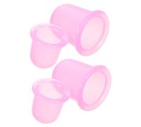ibasenice 4pcs Silicone Cupping Therapy Cups with Anti-Slip Groove Strong Suction for Body Massage and Cellulite Relief Multiple for Back Arms Legs Relaxation and Pressure Reduction