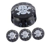 ibasenice 4pcs Skull Knobs for Electric Guitar Potentiometer Volume Tone Control Caps Compact and Design Easy to Install for Guitar Sound