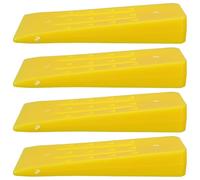 ibasenice 4pcs Small Logging Wedge Plastic Felling Wedge 6 Inch Yellow Spiked Teeth for Tree Cutting, Chainsaw, Emergency Work and Transport Kit