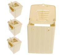 ibasenice 4pcs Small Plastic Parakeet Breeding Box Nesting House Bird Cage Nest Box for Budgie Cockatiel Outdoor Incubation and Mating Bird Nest Storage for Garden