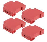 ibasenice 4pcs Snap in Fire Extinguisher Housing, Fire Extinguisher Outer Case, Plastic Red, Quick Installation, for Condensed Aerosol Generator, Electrical Cabinets and Railway Control