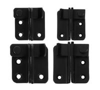 ibasenice 4pcs Stainless Steel Sliding Bolt Latch Lock for Kennel Door and Cabinet, Lockable with Padlock Compatible, Reversible Design for Indoor and Outdoor Use, Black Finish