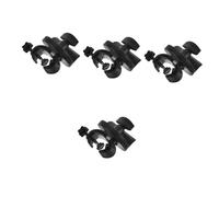 ibasenice 4pcs Sturdy Microphone Stand Clamp Metal Clamp Pole Phone Holder Clip for Live Streaming