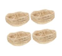 ibasenice 4pcs Thickened Bird's Nest Squirrel Houses for outside Nesting Canary Black Simulated Ornaments Pigeon Supplies Bird Ornaments Bird Sleeping Hut Mini Trees for Crafts Hen Numb