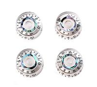 ibasenice 4pcs Transparent Guitar Control Knobs Volume Tone Rotary Knobs for Electric Guitar Replacement Parts Durable Design for Easy Installation