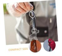 ibasenice 4pcs Transparent Pet Hair Memorial Keychain Keepsake Boxes with Lids for Dog Hair Storage Stylish Capsule Bag Charm for Emotional Memory Preservation