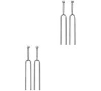 ibasenice 4pcs Tuning Forks A Standard for Guitar Musical Accessories Silver Material Essential for Acoustic Plucker Tuning