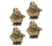 ibasenice 4pcs Vintage Brass Sparrow Statue Mini Bird Figurine