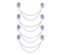 ibasenice 4pcs Vintage Rose Flower Sweater and Scarf Clips, Elegant Chain Brooch Pins for Shawl, Coat, and Dress, Retro Scarf Decoration Clips for Party and Festival Attire