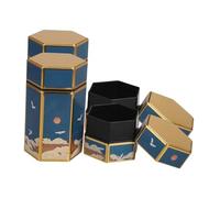 ibasenice 4pcs Vintage Tobacco Tins Airtight Refillable Canisters Moisture Retention Tinplate Storage Containers for Cigars Office Men's Accessories