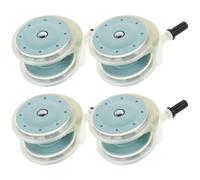 ibasenice 4pcs Walker Replacement Wheels, Universal Pushchair and Stroller Casters with Silent, Wear-Resistant Mint Green Plastic Wheels, Detachable Straight Insert Type for Walkers